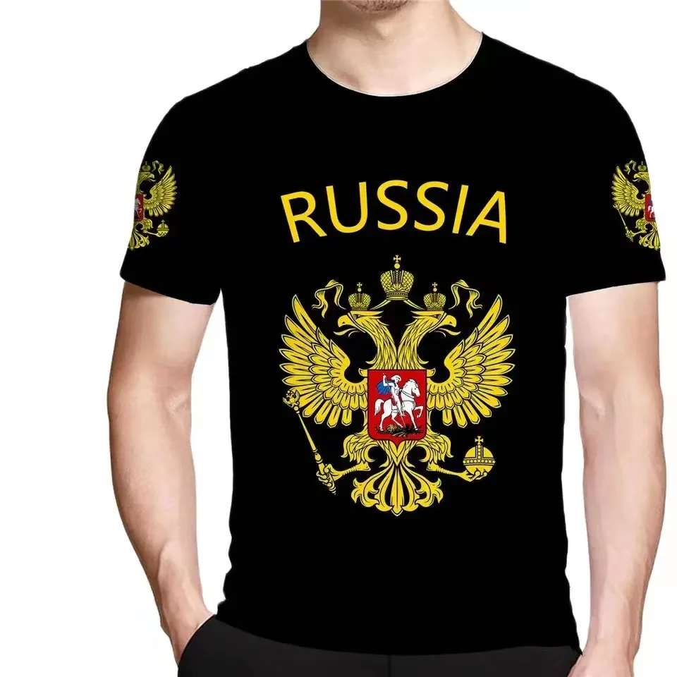 

2023 Styles T-Shirt Russian Coat of Arms Flag 3D Print Streetwear Men's Women's Fashion Crewneck Tee Harajuku T-Shirt Top-up 6XL