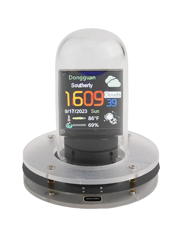 Tube Clock Smart Wifi Glow Diy Clocks Cyber-punk Style Cyfrowy zegar stołowy Wyświetlacz wizualny Wymienna automatyczna aktualizacja