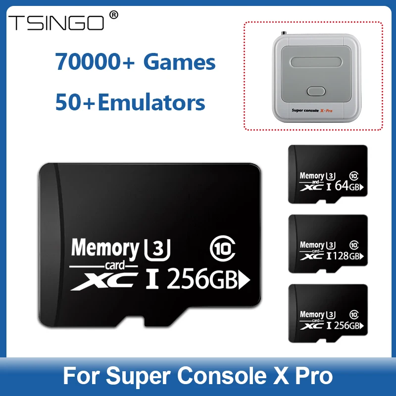 Системная игровая карта TSINGO для супер консоли X Pro встроенные 70000 +/60000/50000 игр 50 +
