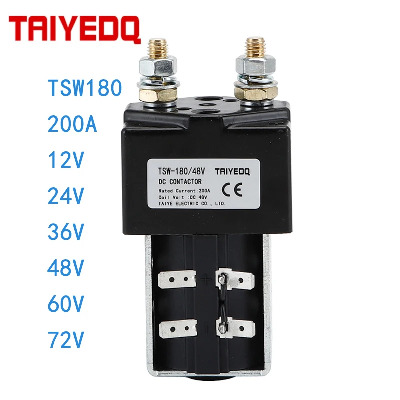 Uso Magnético do Contator Sw180 200a 12v 24v 36v 48v 60v 72v para o Trem Bonde da Empilhadeira do Carro da Bateria