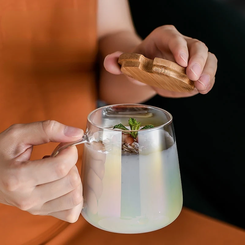 Стеклянные кружки с гальваническим покрытием цветная блестящая стеклянная