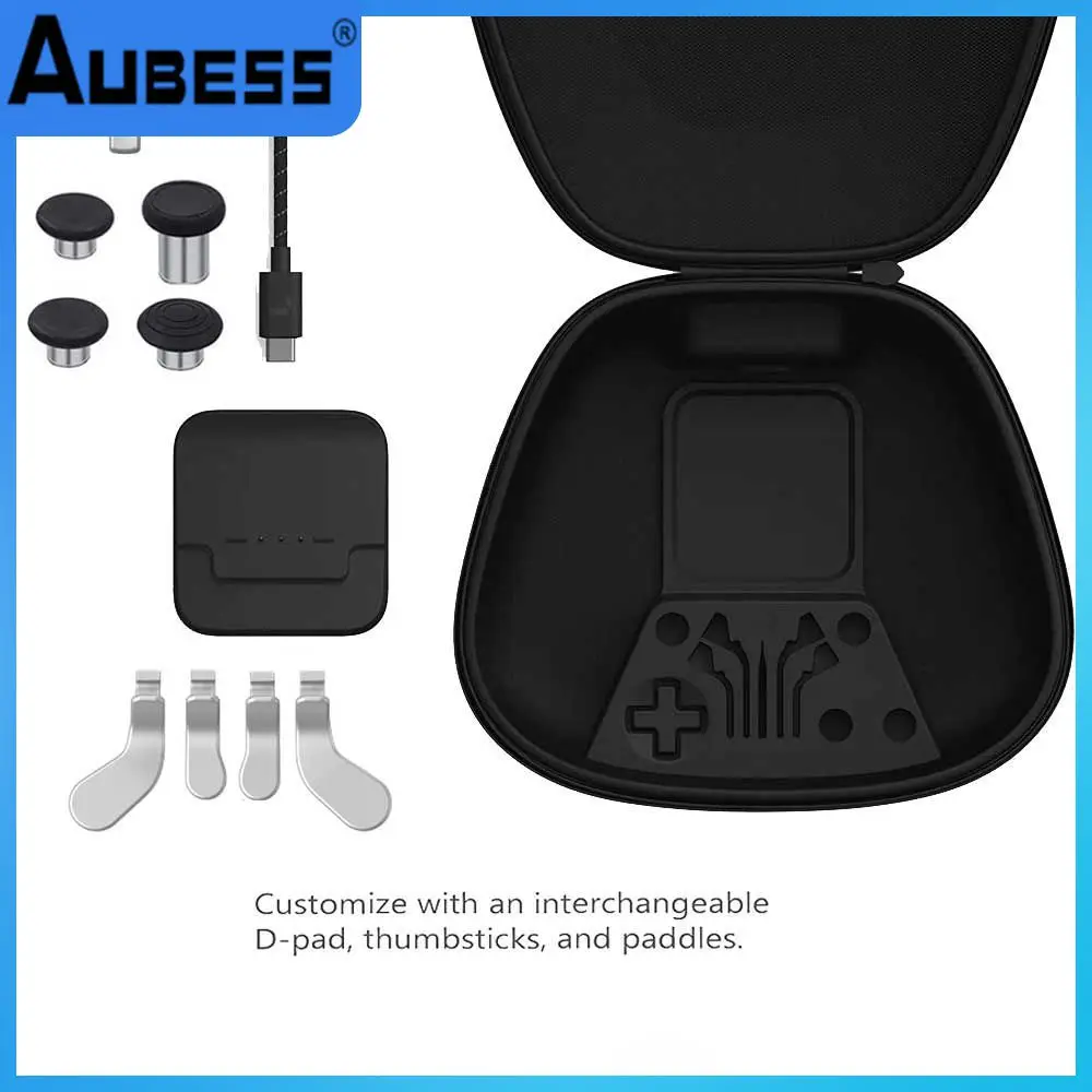 

1 Set Handle Kit Compatible Portable Back Cover Replaceable Free Combination Game Component Black Bumper Button Small Handle Bag
