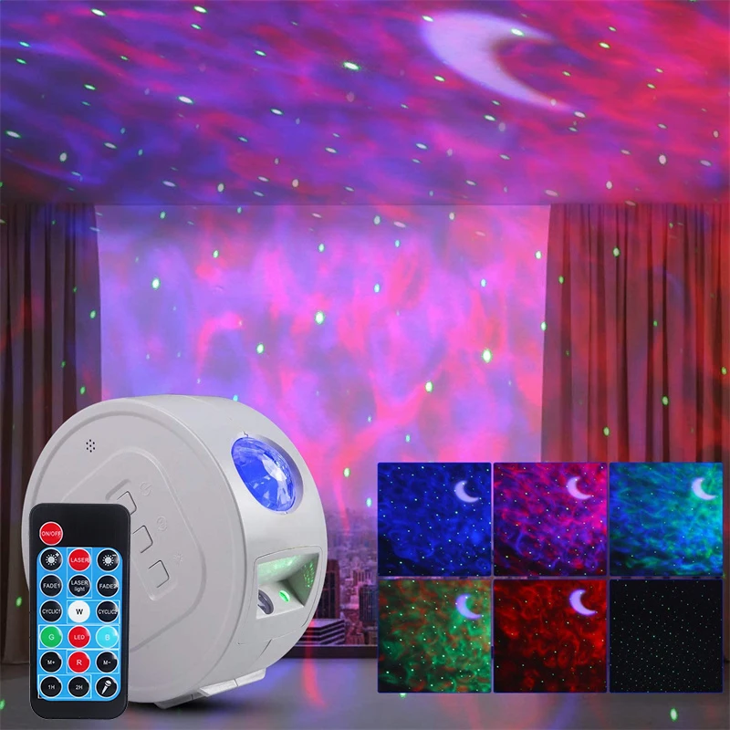 

Smart Starry Sky Projector Galaxy Projector Night Light Bluetooth Ocean Voice Music Control LED Lamp For Kid Gift Smart Life