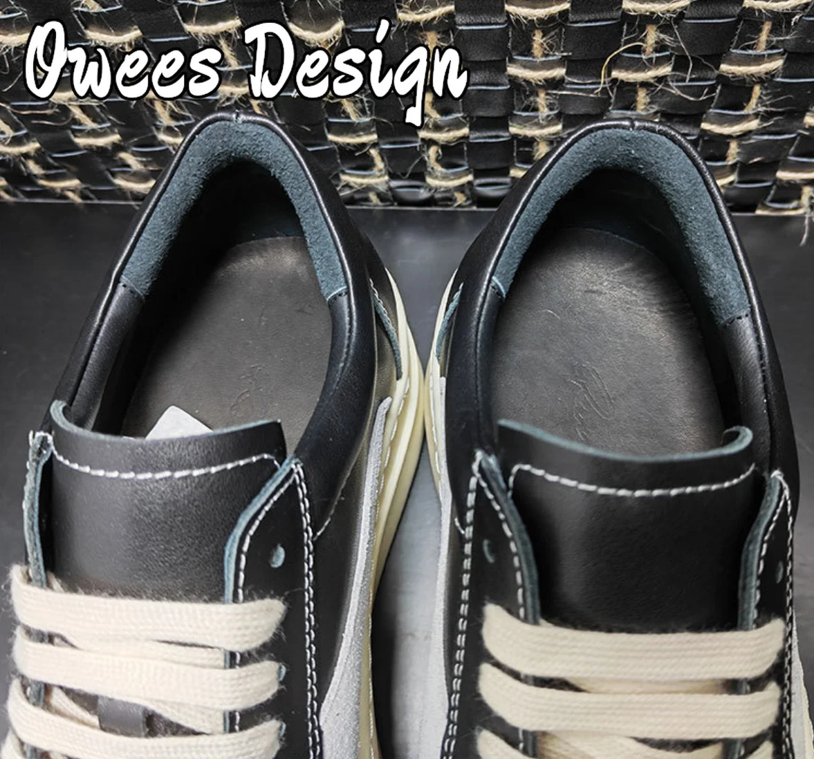 Дизайнерские мужские низкие кроссовки omenin на толстой подошве со шнуровкой из 2024