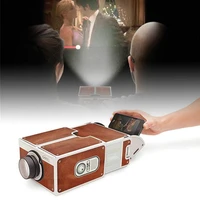 diy 3d projector cardboard mini smartphone projector light novelty adjustable mobile phone projector portable cinema for home