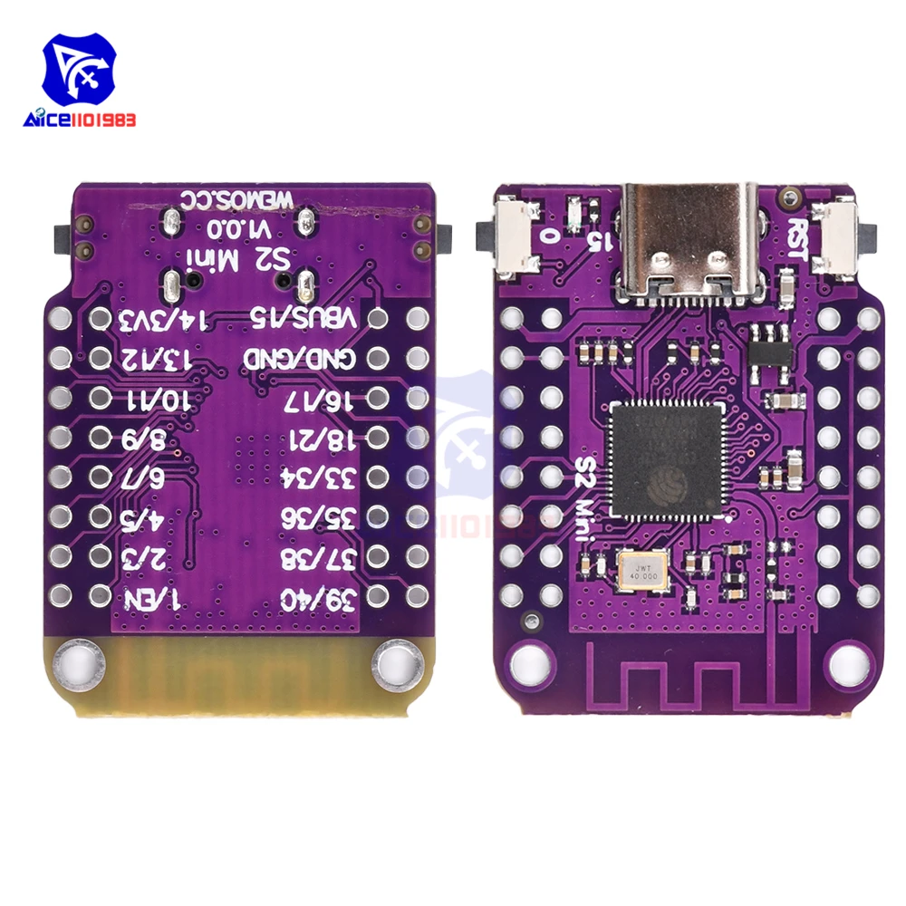 Мини-модуль ESP32 S2 с Wi-Fi флэш-память 4 МБ тип С подключение к Интернету вещей плата
