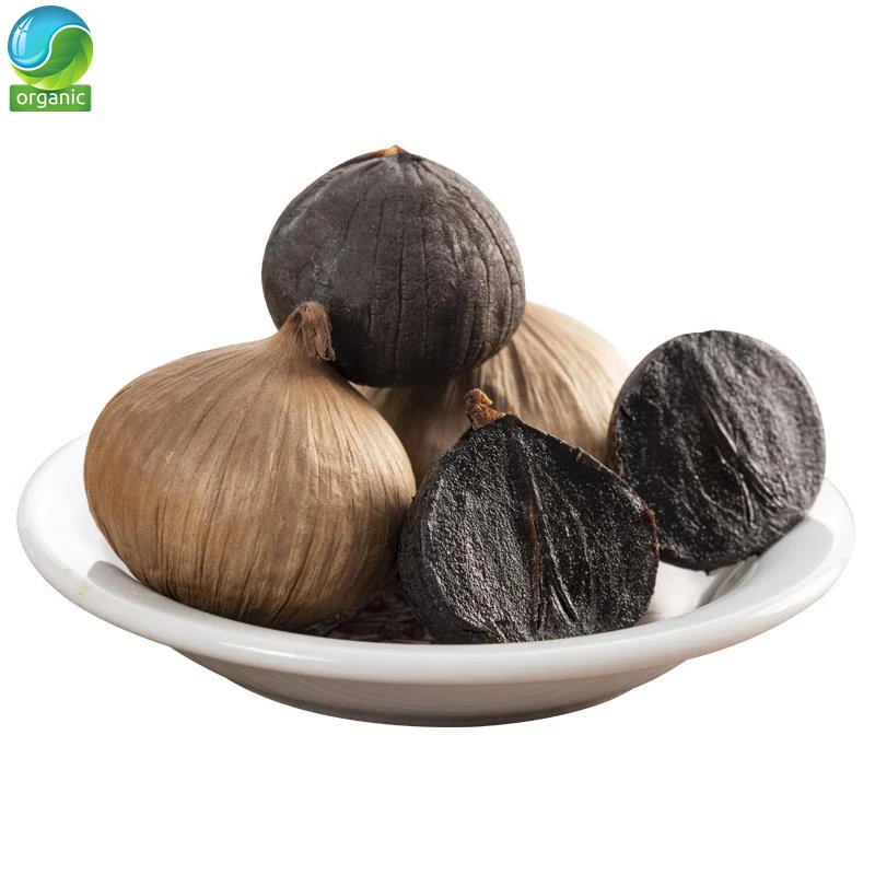 

Organic Black Garlic Aged for Full 90 Days Whole Fermented Black Garlic Enhance Immunity Hei Suan Powder