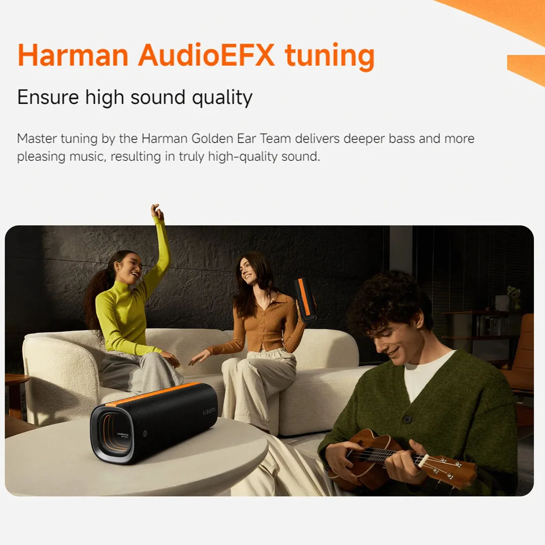 Фото Xiaomi Sound Party 50 Вт Мощное качество звука Режим Harman AudioEFX TWS Время воспроизведения 26 часов Поддержка быстрой зарядки PD и обратной зарядки №3