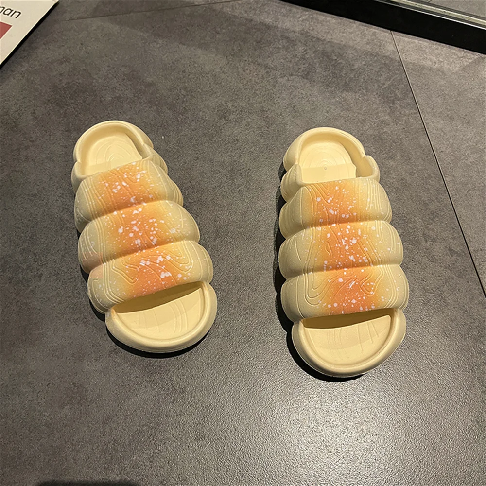 Bread Summer Slippers Chunky Home Slides Comfortable Soft Shoes Casual Outdoor Beach Flip-Flops Funny Slippers Women Sandals