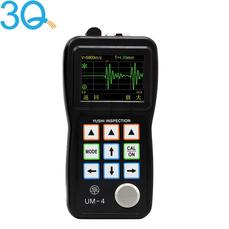 

3Q Ultrasonic Metal Steel Aluminum Glass Fiber Thickness Velocity Gauge Meter Tester with Backlight Internal Memory