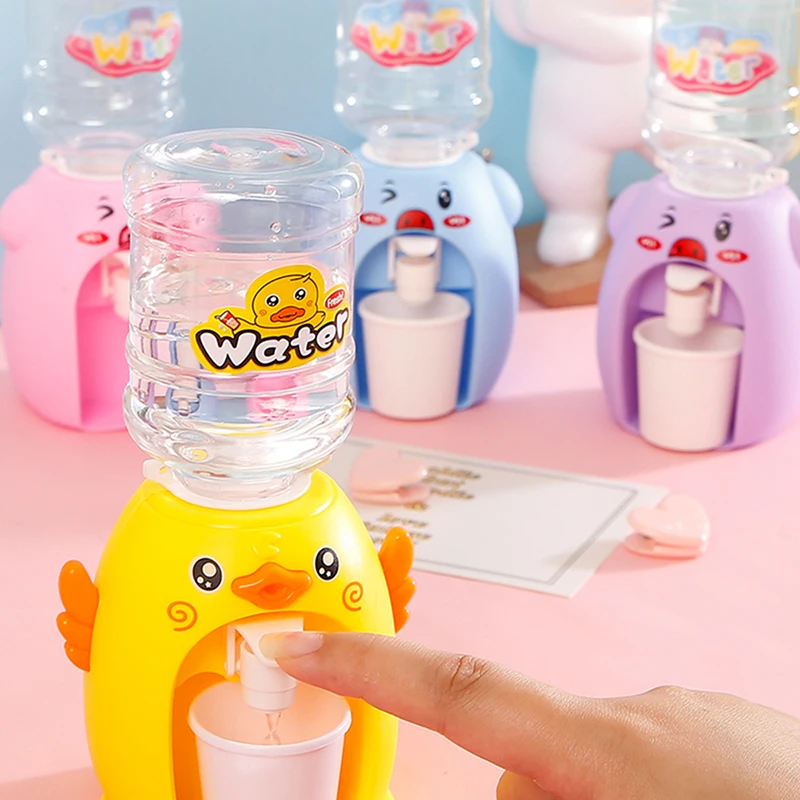Mini Water Dispenser Baby Toy Drinking Water Hand Press Water Bottle Pump Cooler Lifelike Cute Children Cosplsy Props Home Mini