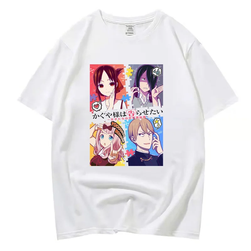 

Anime Kaguya Sama Love Is War Miyuki Shinomiya Print Trend Fashion Men's and Women's Short Sleeve T-Shirt Top