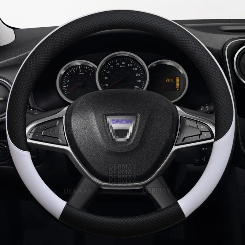 

Чехол на руль автомобиля из экокожи для Dacia Spring 100% DERMAY