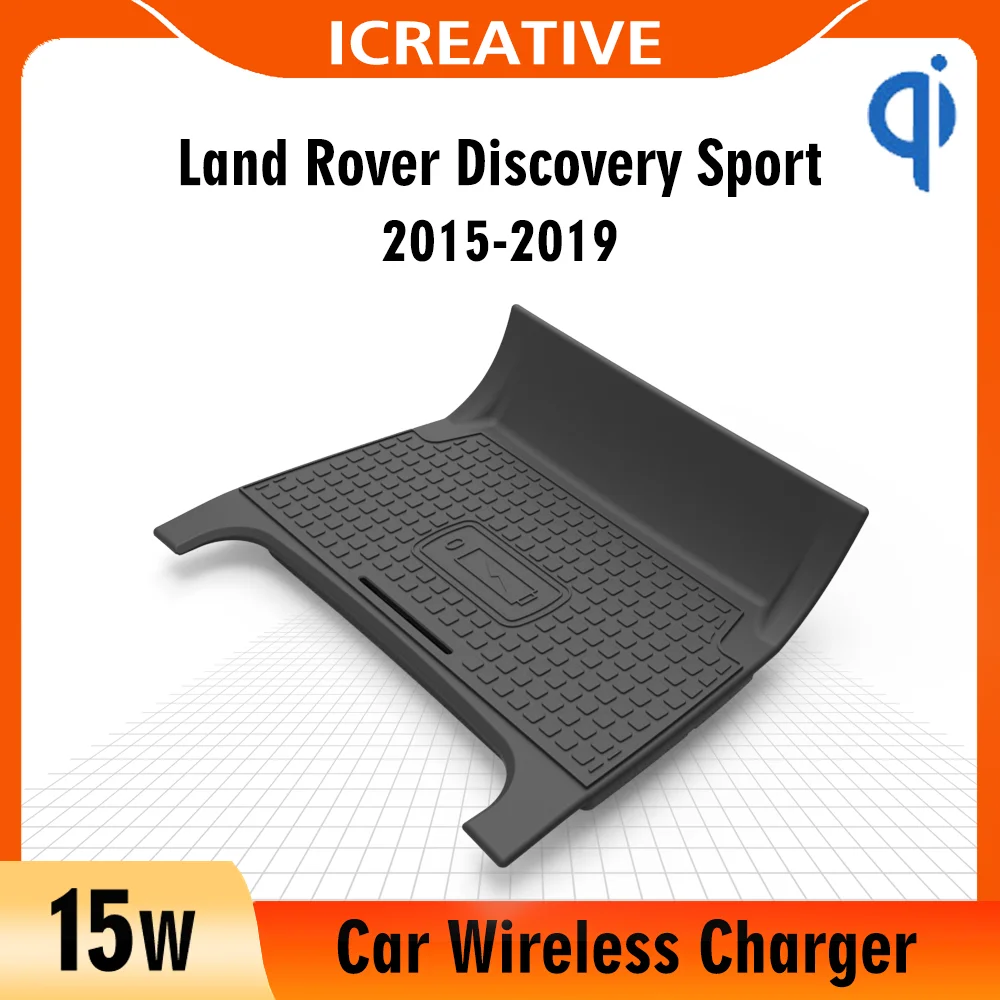 Cargador inalámbrico QI de 15W para Land Rover Discovery Sport, placa de...