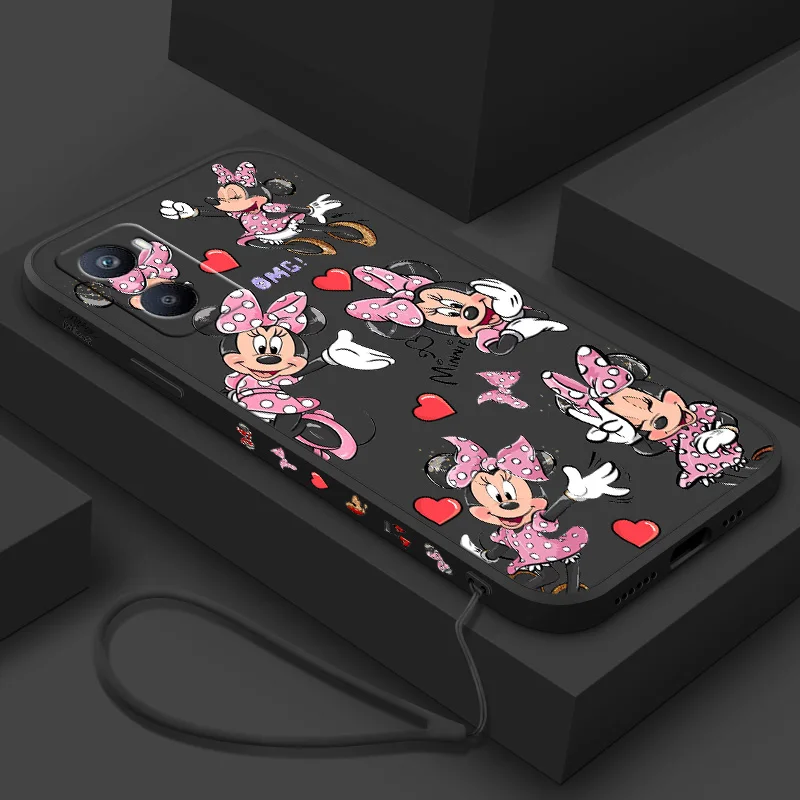 

Minnie Mickey Fashion Trends For OPPO A53S A52 A33 A32 A31 A16S A12 A11S A9 A5 F21 F11 2020 Pro Liquid Left Rope Phone Case