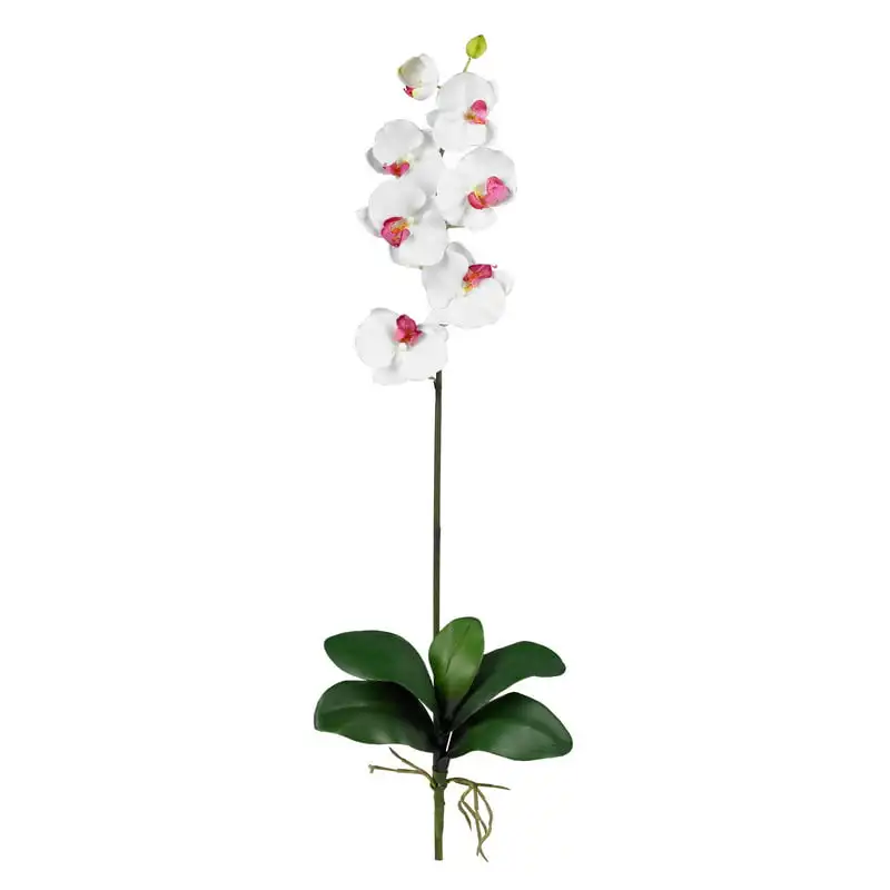 

Phalaenopsis Stem Artificial Flowers (Set of 6), White Wedding Party Vase Home Autumn Decoration Fake Flower