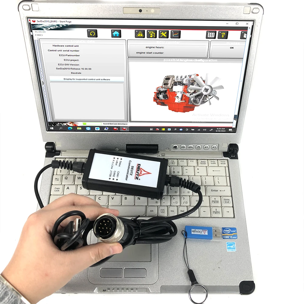 Для контроллеров Deutz EMR2 3 4 для комплекта DIAGNOSTIC DEUTZ диагностического сканера DECOM