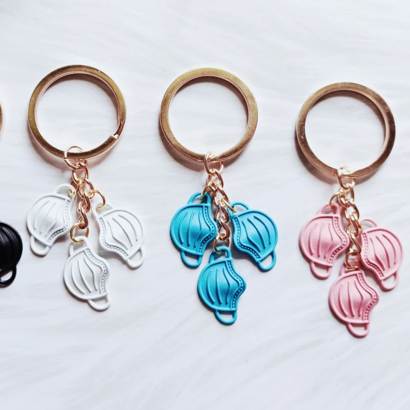 

Cute Mask Key Chain Keyring Nurse Doctor Medical Gift Pendant Stainless Steel Charms Women Jewelry Accessories Pendant Fashion