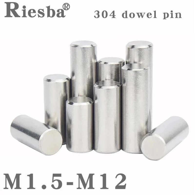 

M1.5 M2 M2.5 M3 M4 M5 M6 M8 M10 M12 GB119 304 Stainless Steel Solid Rod Bearing Parallel Cylindrical Positioning Roll Dowel Pin