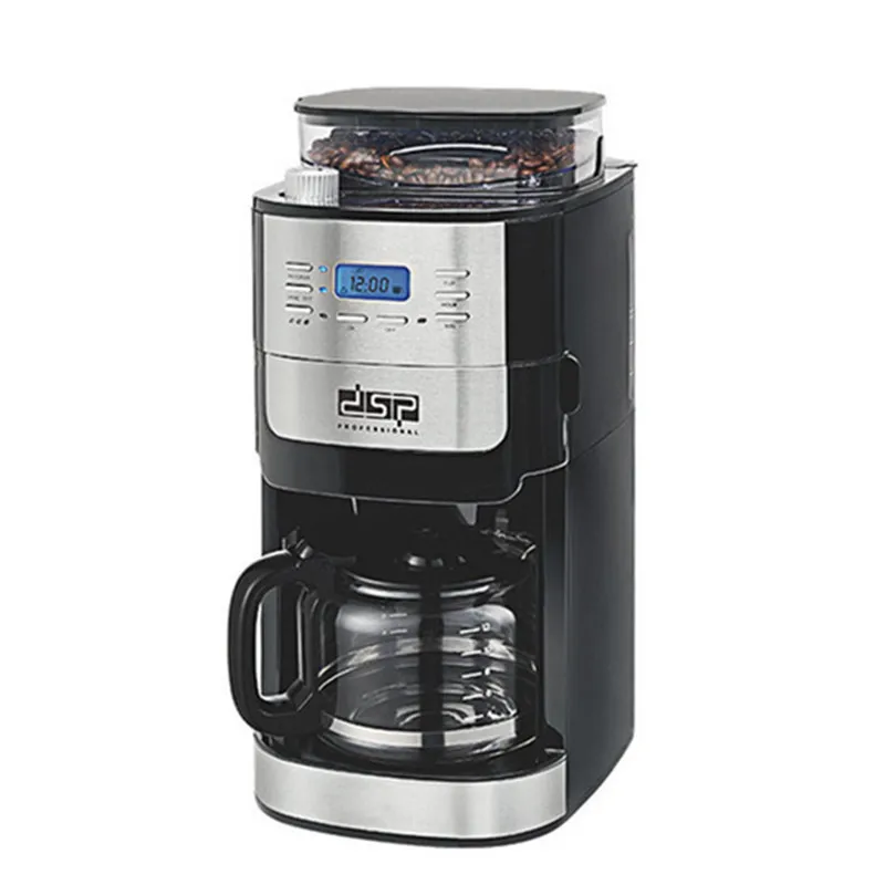 

Máquina de café doméstica 2 en 1, cafetera automática Espresso con molinillo, cafetera eléctrica con temporizador de goteo