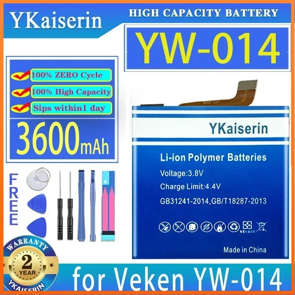 Аккумулятор YKaiserin 3100 мАч/3600 мАч для Veken YW-014 YW014 YW-011 YW011 Bateria