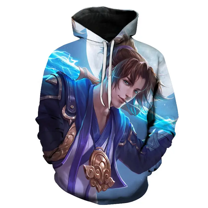 

2023 Spring and Autumn King Glory Series Short Sleeve 3D Digital Printing Fashion Trend Comfortable Hoodie