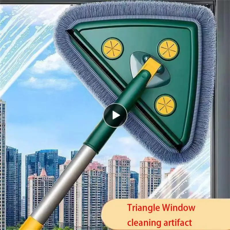 

Household Cleaning Products Cleaning Artifact Wet And Dry Use Universal Window Cleaner Triangle No Dead Corners Cleaning Mop Mop