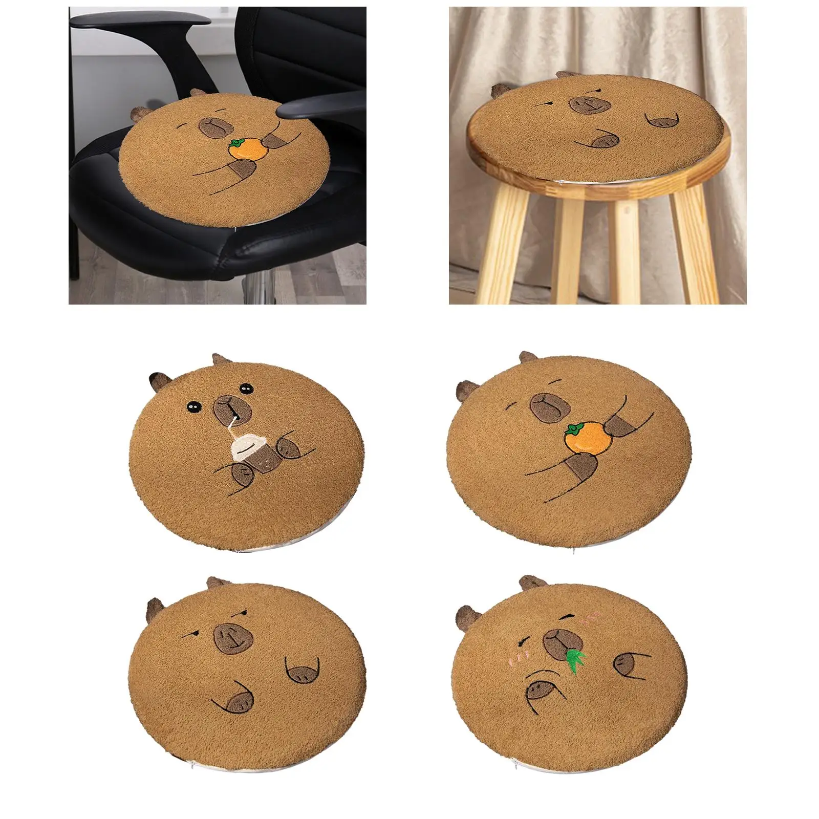 Подушка сиденья с изображением капибары автомобильные съемный чехол милая