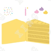 2022 scrapbook decoration embossing template birthday cake a2 card base metal cutting dies diy greeting card craft reusable mold