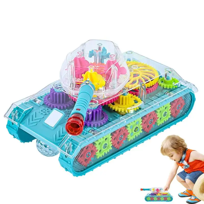 

Игрушка-Танк для малышей, прозрачный танк, игрушка с искусственными элементами, Дошкольное обучение, маленькие Обучающие игрушки, механический автомобиль, игрушки для детей