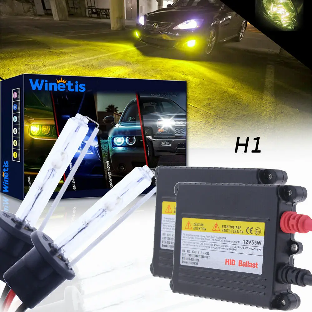 

55W H1 Hid Headlight Hid Conversion Kit High Or Low Beam Bulbs Kit 3000K Amber