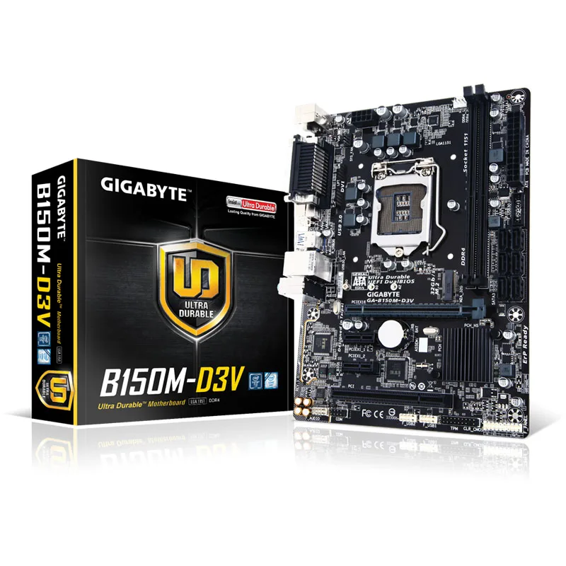 

Новая десктопная Материнская плата Gigabyte B150M D3V, модель B150M B150 Socket LGA 1151 USB3.0, материнская плата