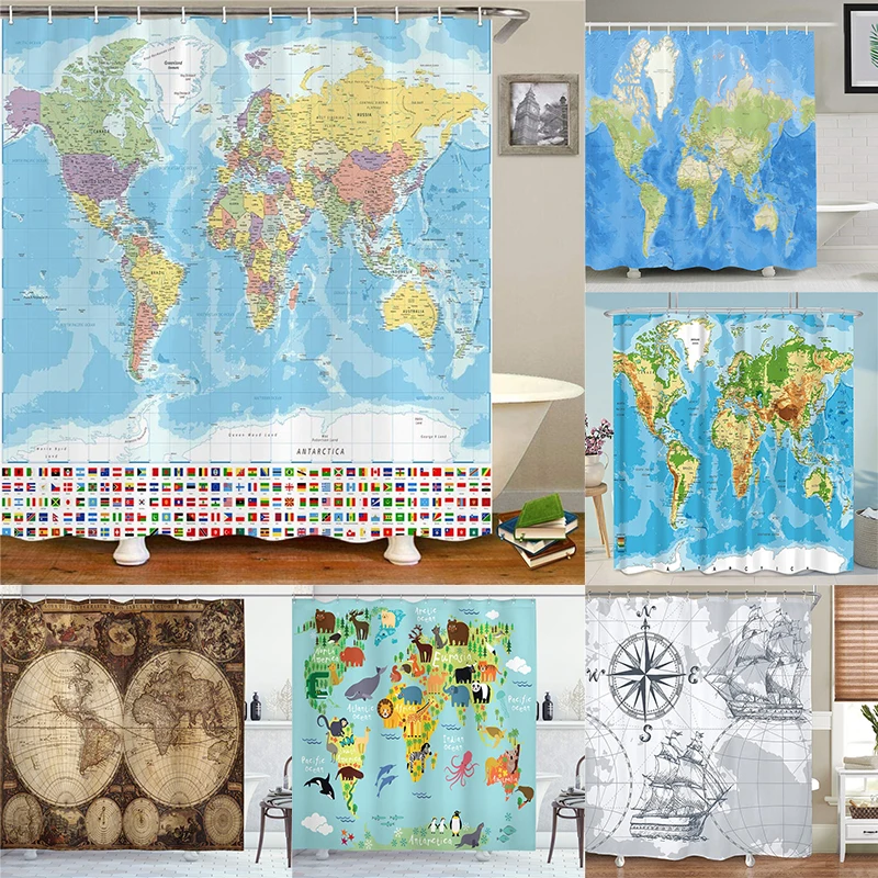 

Роскошная занавеска для душа с мраморным рисунком для ванной комнаты, водонепроницаемая декоративная занавеска для ванной из полиэстера, с...