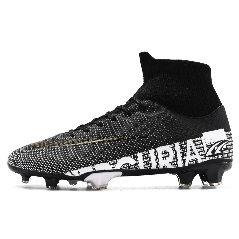 

Men Soccer Shoes TF/FG High Ankle Football Boots Male Teenagers Adult Cleats Grass Training Match Sneakers 35-45