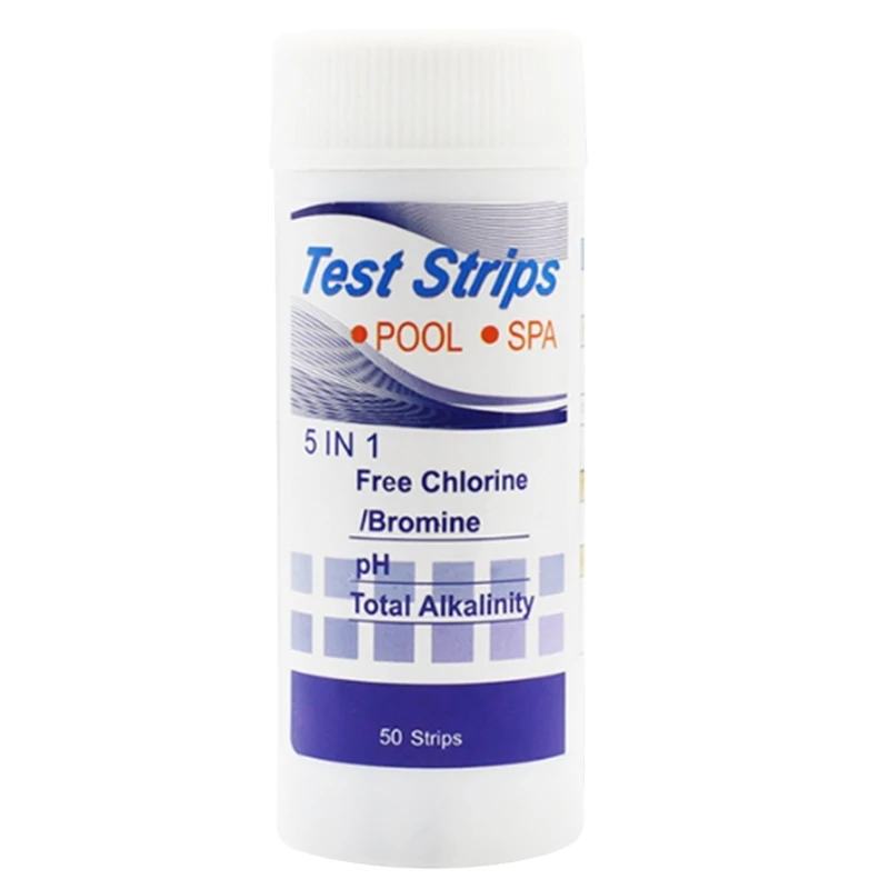 

Total Water Hardness Test Strips 5 in 1 Pool & SPA Quality Testing Strips 50pcs