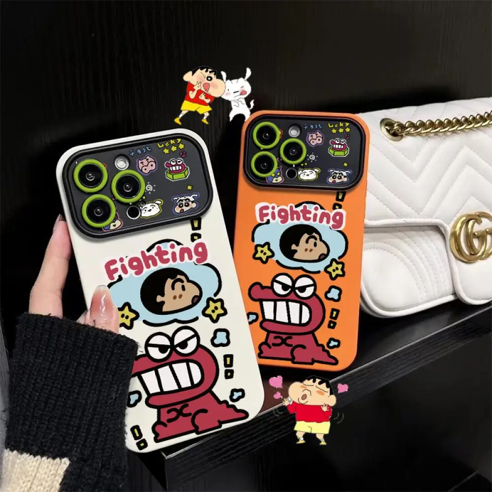 

Мультяшный чехол для телефона в стиле Аниме Crayon Shin-Chan для Iphone 11 12 13 14 Pro Max, силикагелевый полноразмерный защитный чехол
