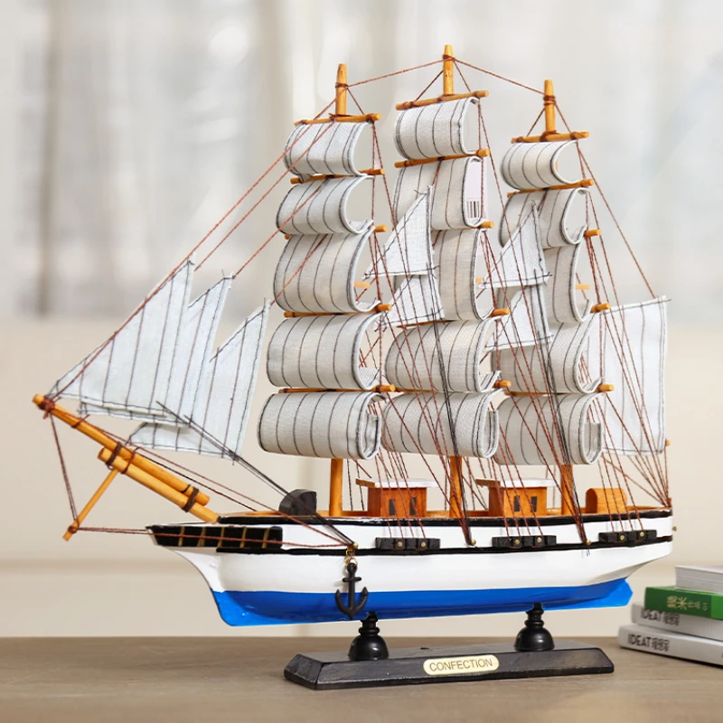 

Graduation gift sailing ornament creative living room entrance wine cabinet decoration one smooth sailing, small craft boat mode
