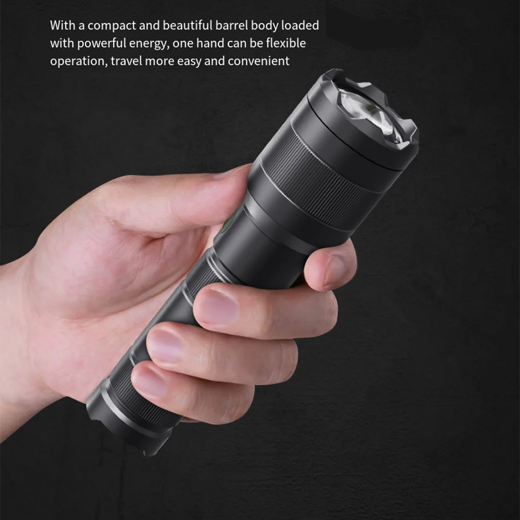 

SF2 White Flashlight LED 1500 Meter 21700 Battery Type C Rechargeable Search 5 Modes Lamp Aluminum Alloy Torch for