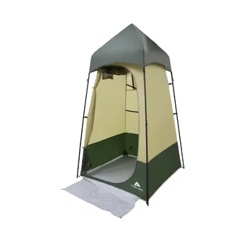 Ozark Trail Hazel Creek Lighted Shower Tent One Room, Green tent camping 1