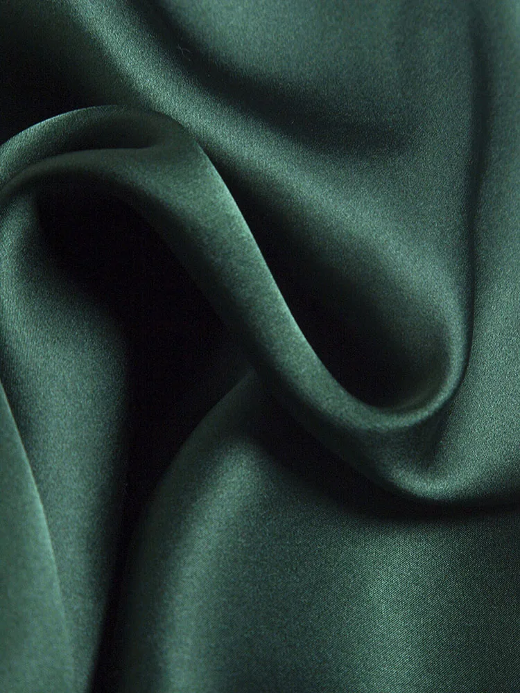 Женский тяжелый Шелковый Топ 2023 женская модная маленькая рубашка из