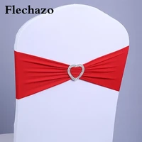 50100 pieces elasticity chair sash with bows decorative band for banquet cover romantic knot wedding decoration party home deco