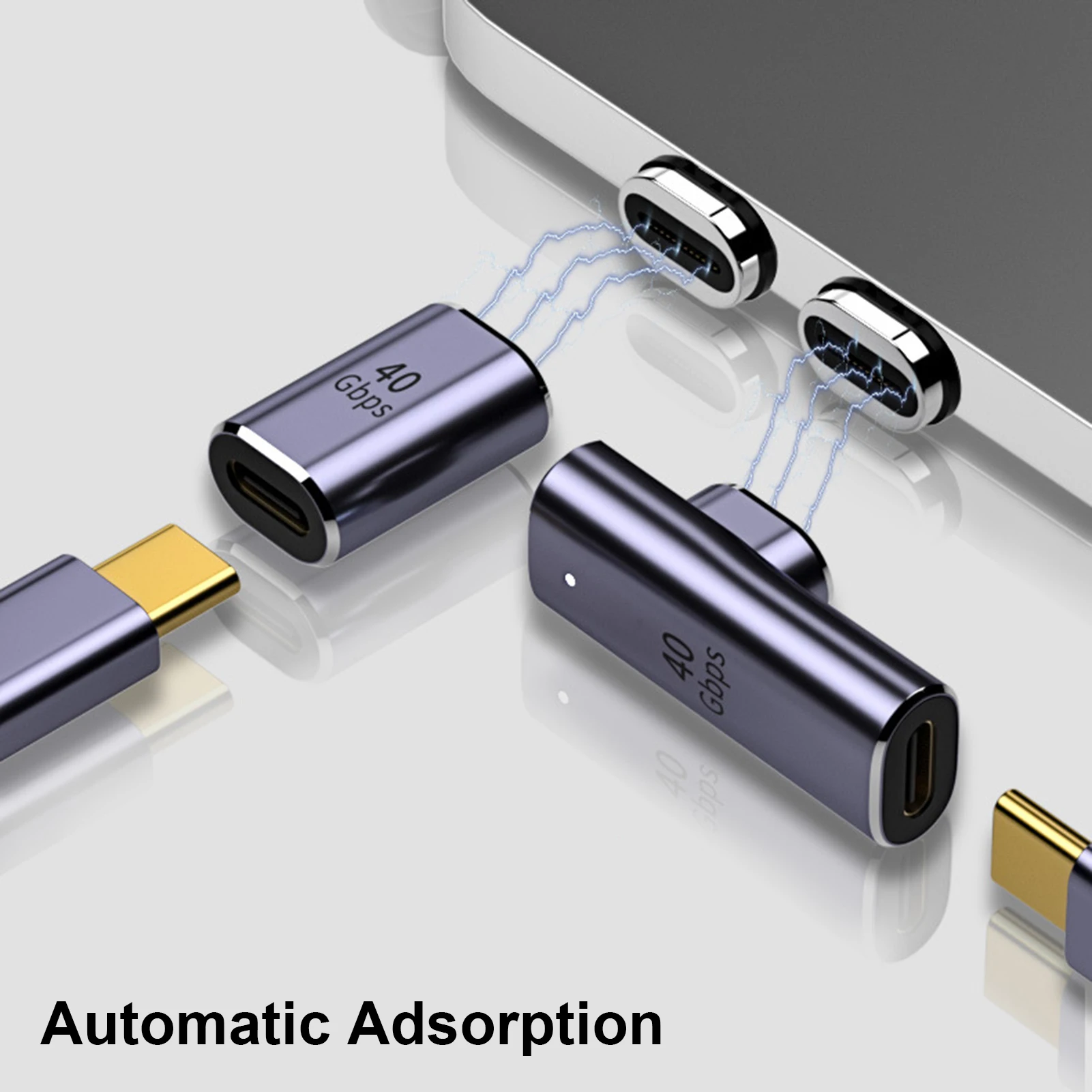 

Magnetic USB C Adapter PD 100W USB 4.0 Fast Charging 40Gbp/s Data Sync Type C Magnet Converter For Phone Tablet Laptop Pro Air