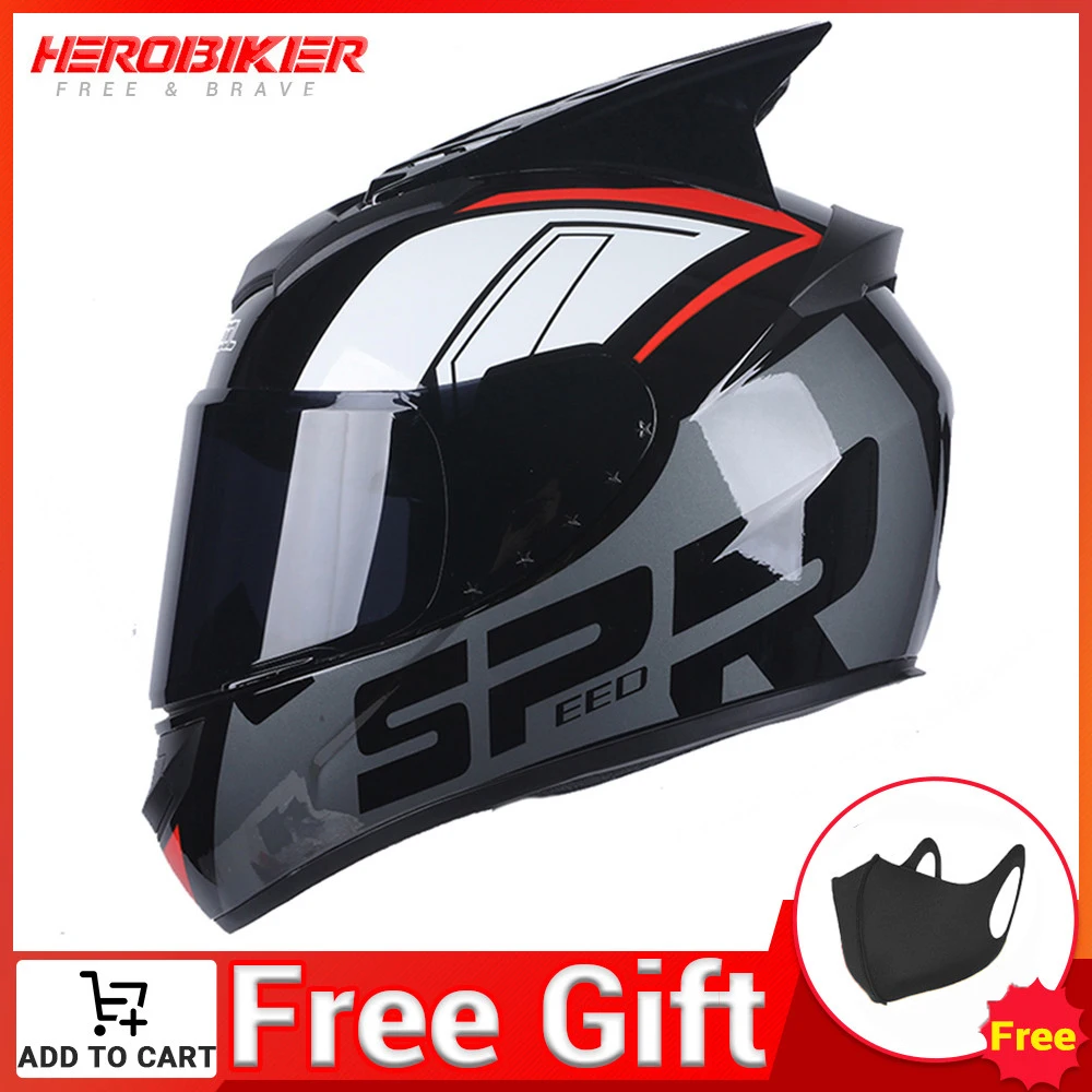 

HEROBIKER New Motorcycle Helmet Flip Up Motorcycle Helmet Men Women Motocross Full Face Helmets Casco Motocross Capacete