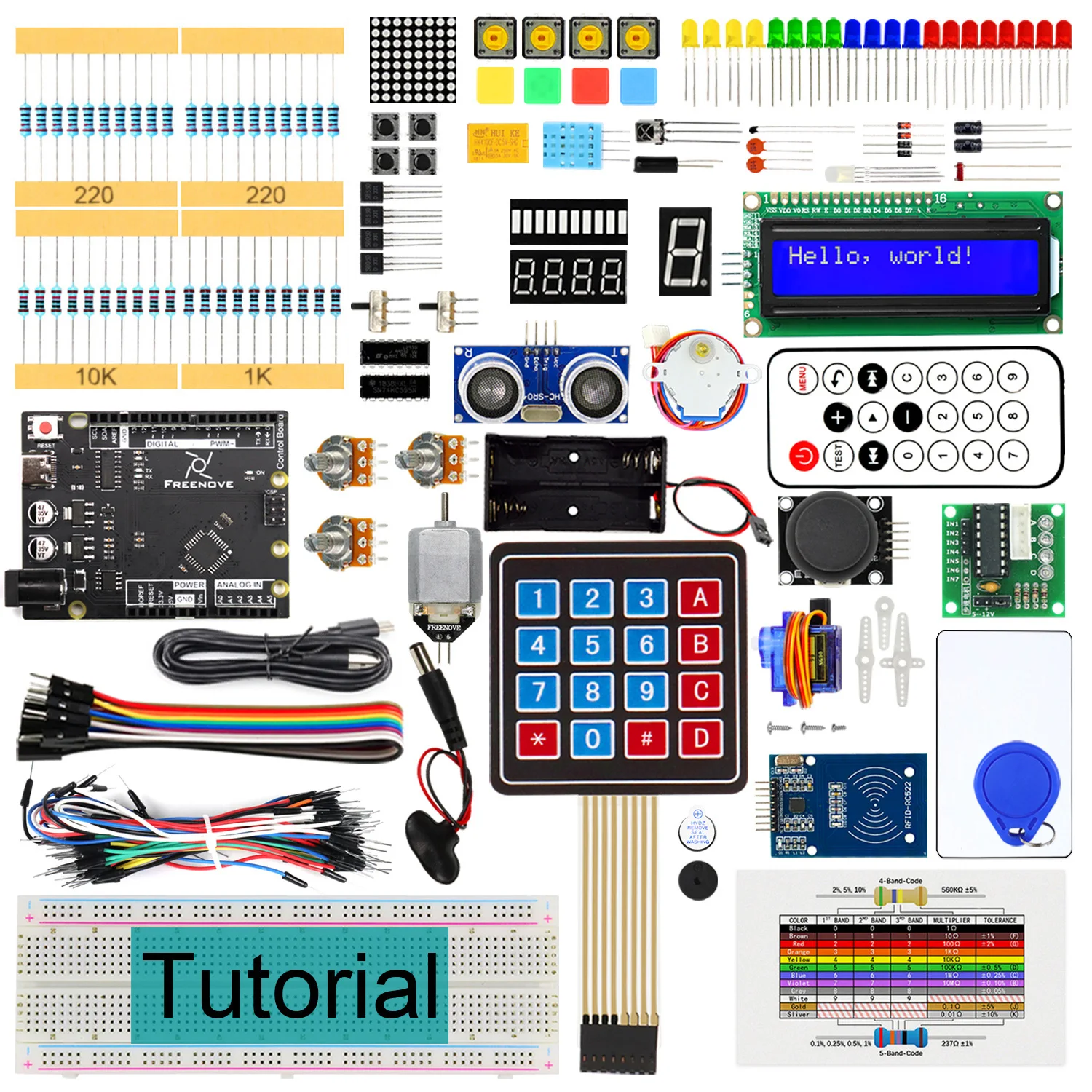 Стартовый комплект Freenove с радиочастотной идентификацией V2.0 для Arduino UNO R3 V4 266