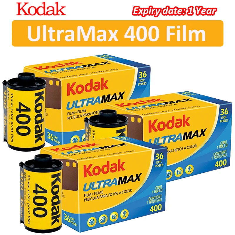

3 Rolls (36 Exposure/Roll) KODAK UltraMax 400 Color 35mm Film 135 negative film suit For M35 / M38 Camera