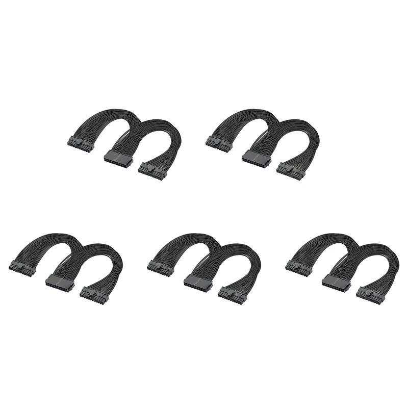 

5-кратный двойной блок питания, 24-контактный ATX кабель-разветвитель для материнской платы, 24Pin(20 + 4) для удлинительного кабеля материнской платы ATX