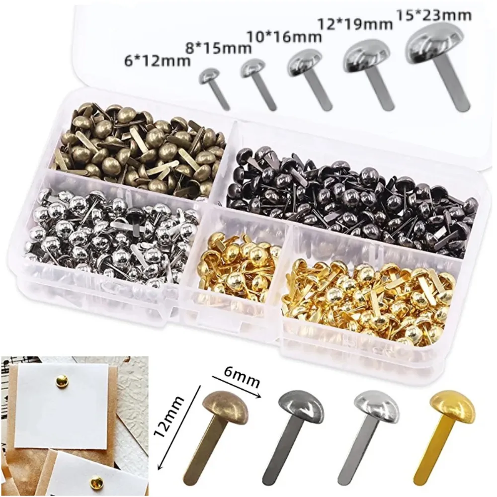 

Rivets Spike Studs Spots Cone Two-legged bucket nail Round Scrapbooking Brads Luggage Parts Punk Bag Clothes 6/8/10/12/15mm