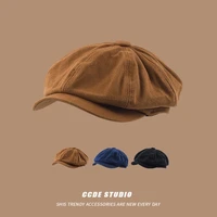 washed denim advance hats for men and women ins joker beret pure color restoring ancient ways of england newsboy cap