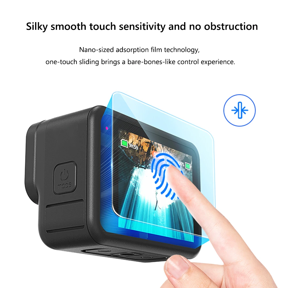 1/2 комплекта пленки из закаленного стекла для камеры GoPro Hero 13 твердость 9H