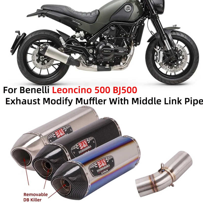 

Выхлопная система для мотоцикла Benelli Leoncino 500 BJ500, модифицирующий глушитель с средней линией, глушитель для трубы